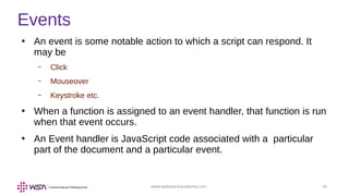JavaScript - Chapter 11 - Events | PPT