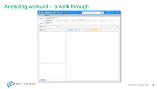 Analyzing workunit - a walk through
Workunit Analysis Tool 9
 