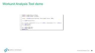 Workunit Analysis Tool demo
Workunit Analysis Tool 26
 