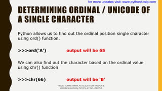 00012.PYTHON - STRING MANIPULATION SLIDES | PDF