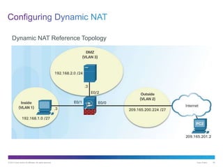© 2013 Cisco and/or its affiliates. All rights reserved. Cisco Public 64
Dynamic NAT Reference Topology
 