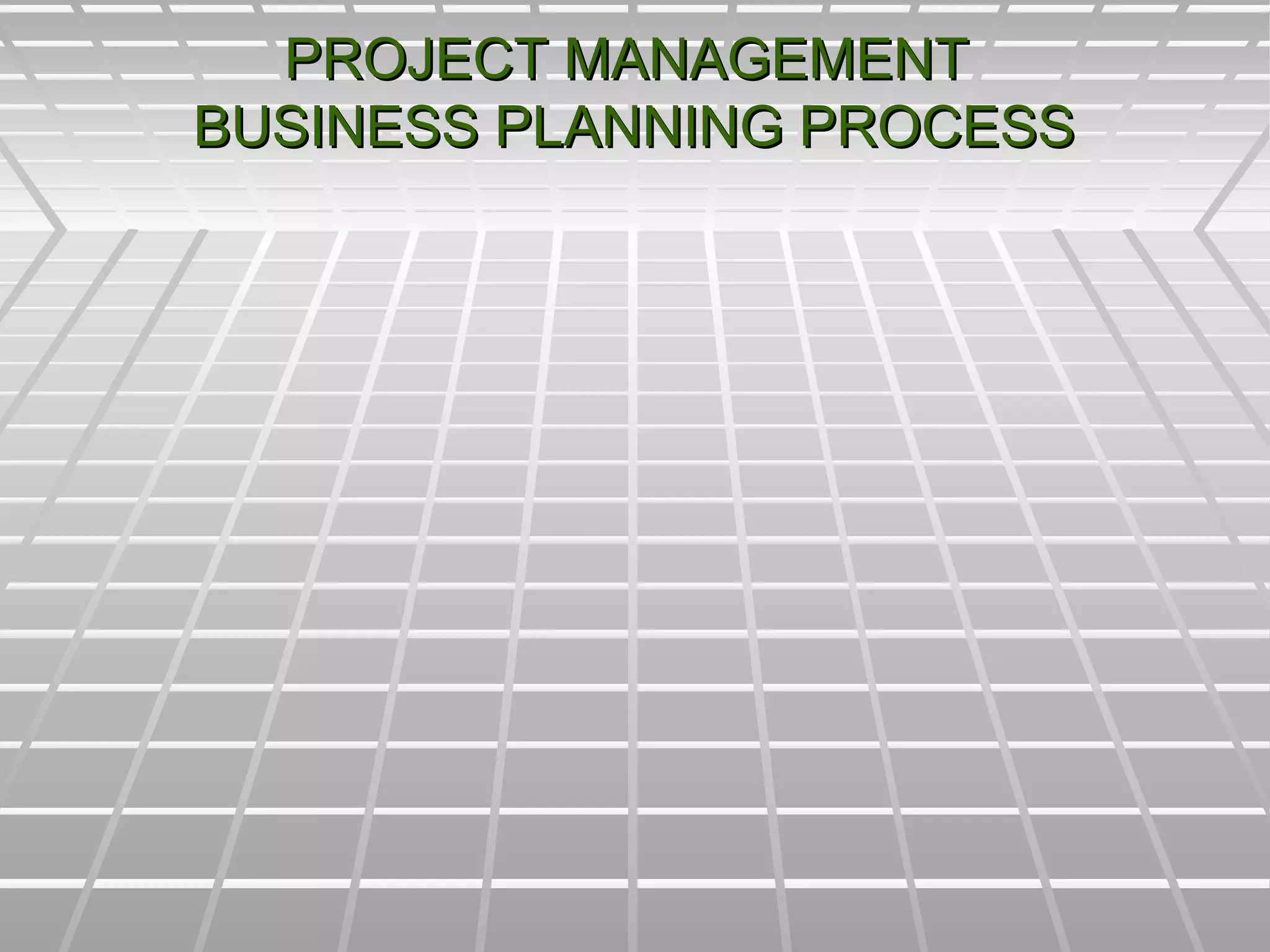PROJECT MANAGEMENTPROJECT MANAGEMENT
BUSINESS PLANNING PROCESSBUSINESS PLANNING PROCESS
 