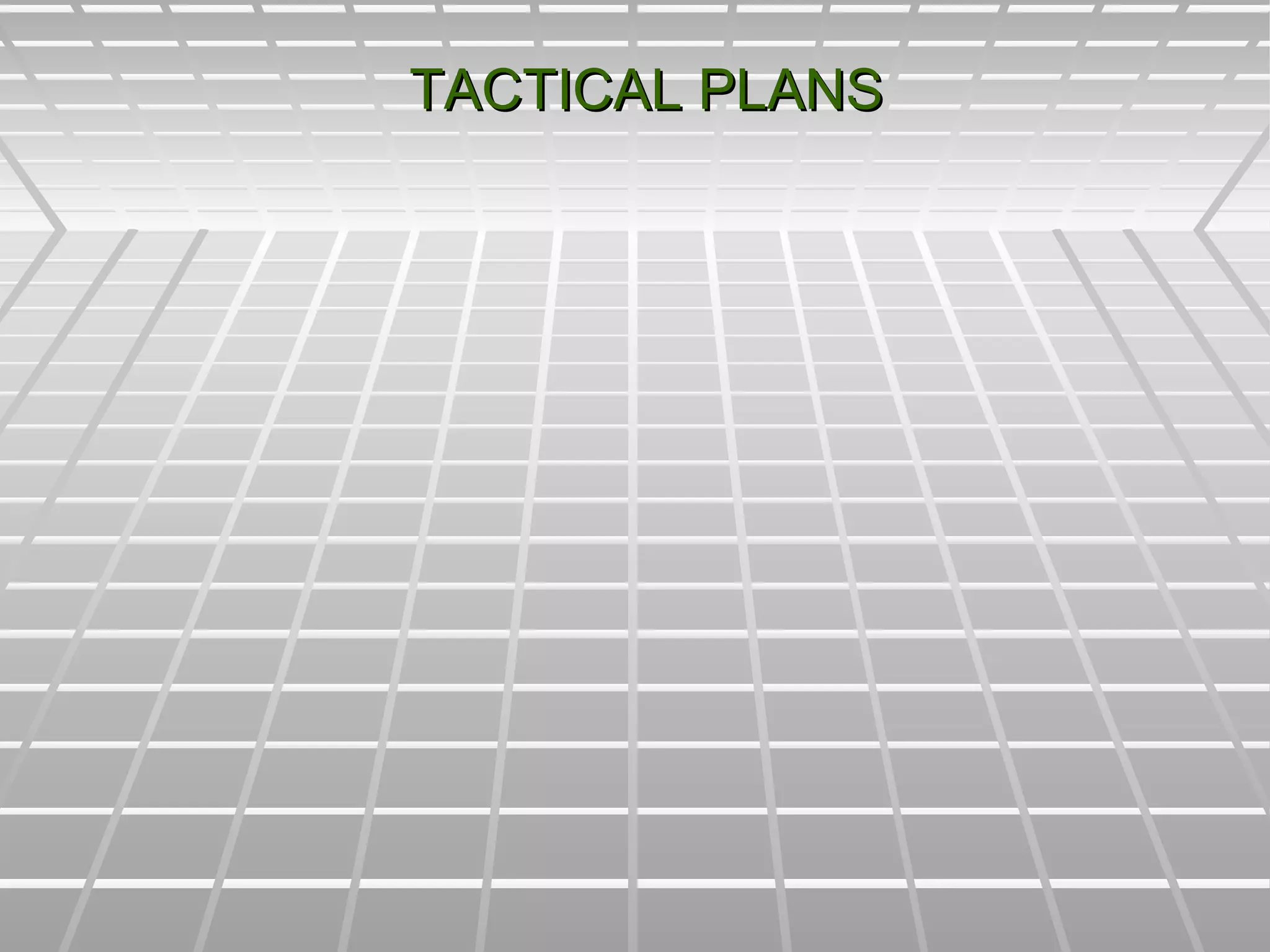 TACTICAL PLANSTACTICAL PLANS
 