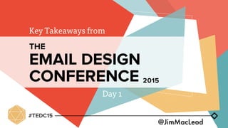 #TEDC15
Key Takeaways from
@JimMacLeod
THE
2015
EMAIL DESIGN
CONFERENCE
22
 