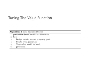 Tuning The Value Function
 