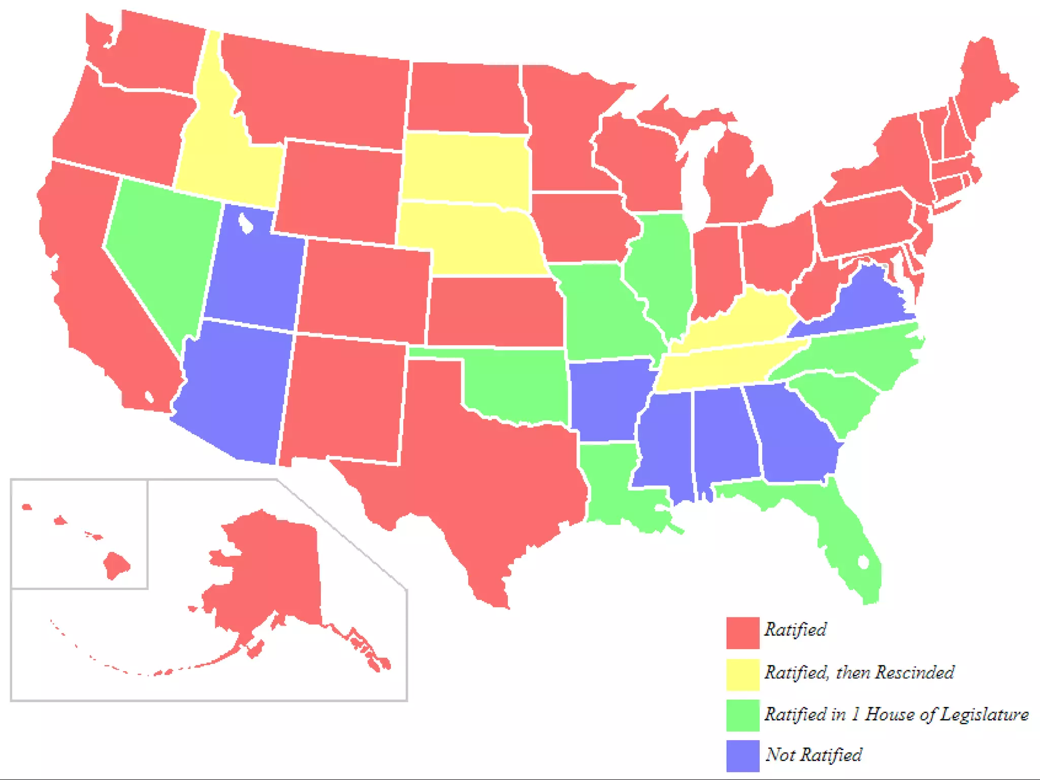 35 states which ratified the ERA rescinded their  