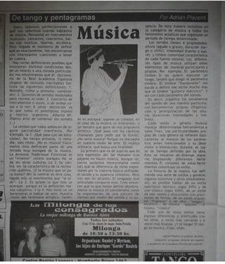 Música - de tangos y pentagramas I