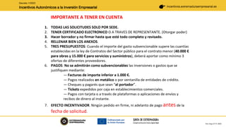 Decreto 1/2023
Incentivos Autonómicos a la inversión Empresarial incentivos.extremaduraempresarial.es
 