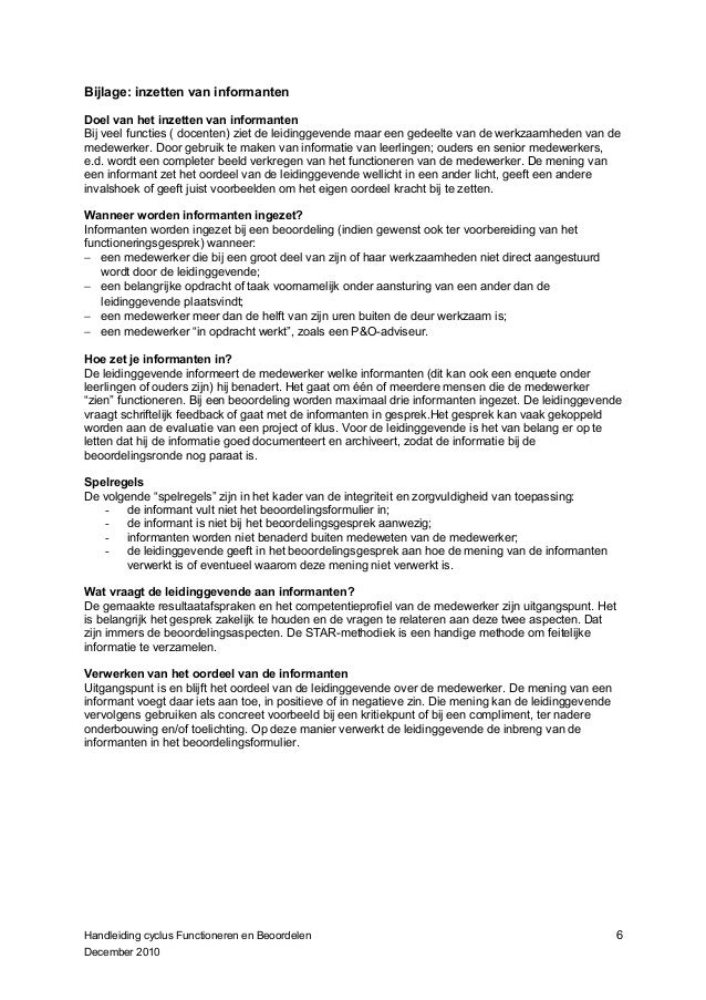 Handleiding cyclus functioneren en beoordelen SWS VO ROCvA