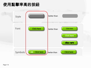 使用點擊率高的按紐




Page  14
 