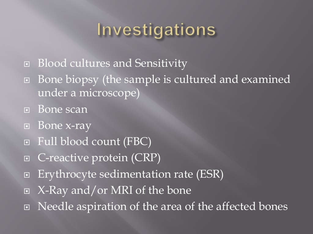 Osteomyelitis Case Presentation