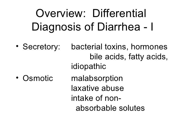 01.26.12 Diarrhea and Malabsorption