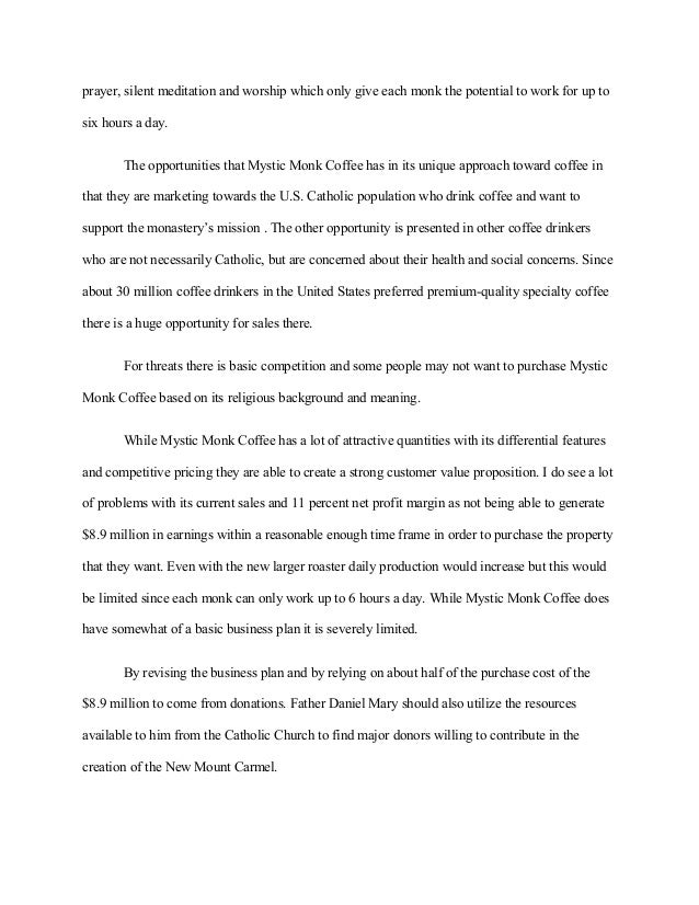 case study 1 mystic monk coffee case