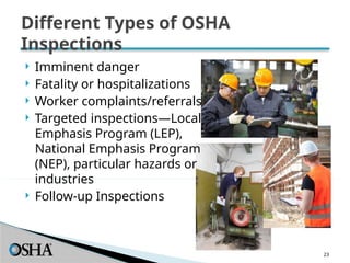 Local Emphasis Program Osha 01 2hr Intro to OSHA 2014--------------- | PPTX