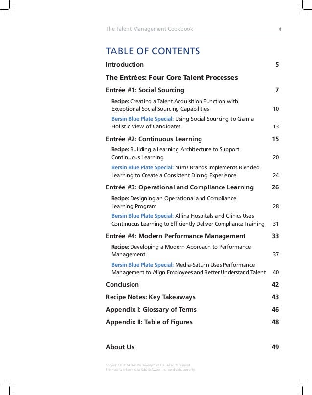 the talent management cookbook recipes for successful talent managem