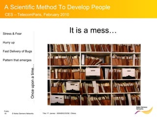 Stress & Fear Hurry up Fast Delivery of Bugs Pattern that emerges It is a mess…  Once upon a time… 