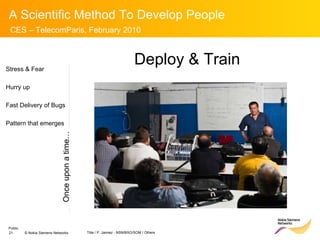 Deploy & Train Stress & Fear Hurry up Fast Delivery of Bugs Pattern that emerges Once upon a time… 