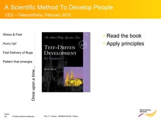 Stress & Fear Hurry Up! Fast Delivery of Bugs Pattern that emerges Read the book Apply principles Once upon a time… 