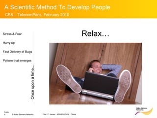 Once upon a time… Stress & Fear Hurry up Fast Delivery of Bugs Pattern that emerges Relax… 