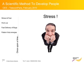 Stress & Fear Hurry up Fast Delivery of Bugs Pattern that emerges Stress ! Once upon a time… 