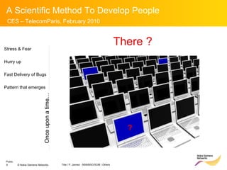 Stress & Fear Hurry up Fast Delivery of Bugs Pattern that emerges There ? Once upon a time… ? 