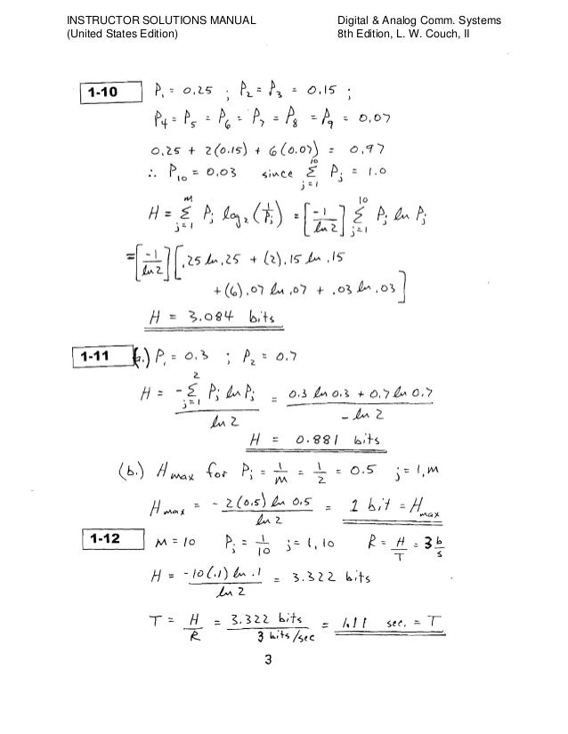 Digital Analog Communication Systems 8th Edition Answer And Scr