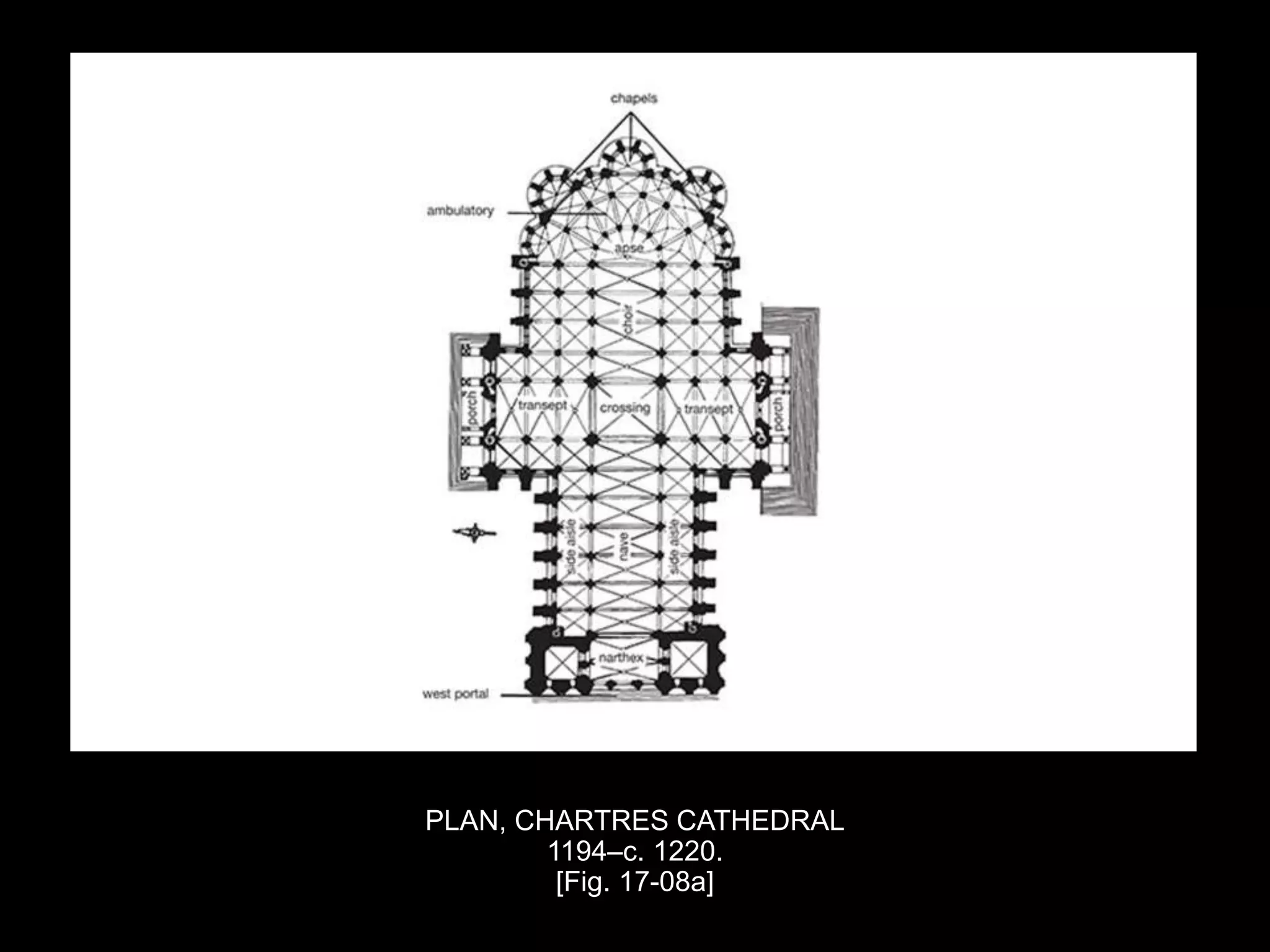 PLAN, CHARTRES CATHEDRAL
1194–c. 1220.
[Fig. 17-08a]
 