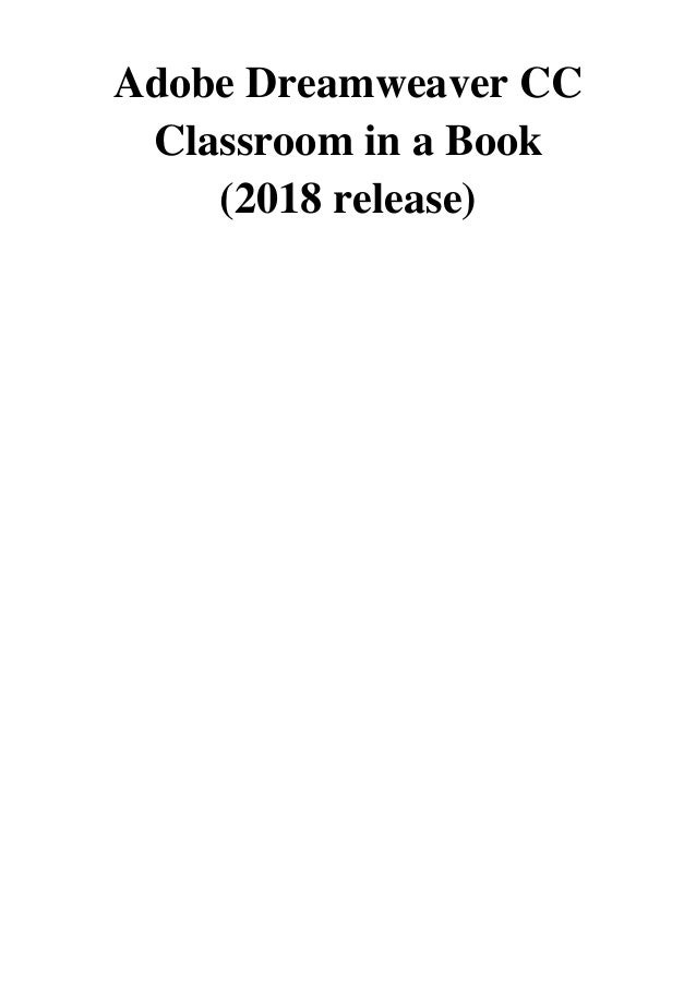 Adobe dreamweaver cc classroom in a book pdf specialslasopa
