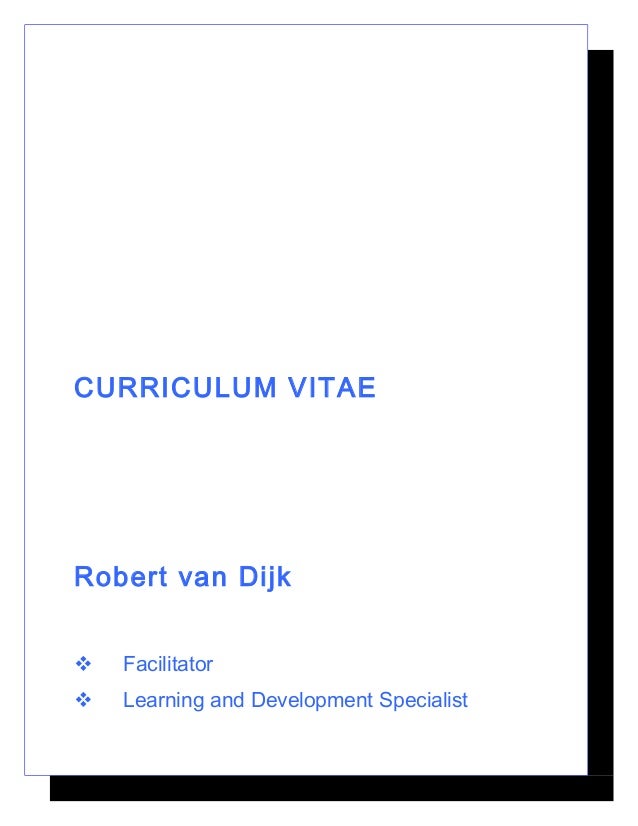 Curriculum Vitae Robert Aangepaste Dec 2014