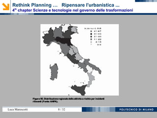 Luca Marescotti 8 / 38
Rethink Planning … Ripensare l'urbanistica ...
4th
chapter Scienze e tecnologie nel governo delle trasformazioni
Il Catasto delle restrizioni di diritto pubblico
della proprietà (Catasto RDPP)
 