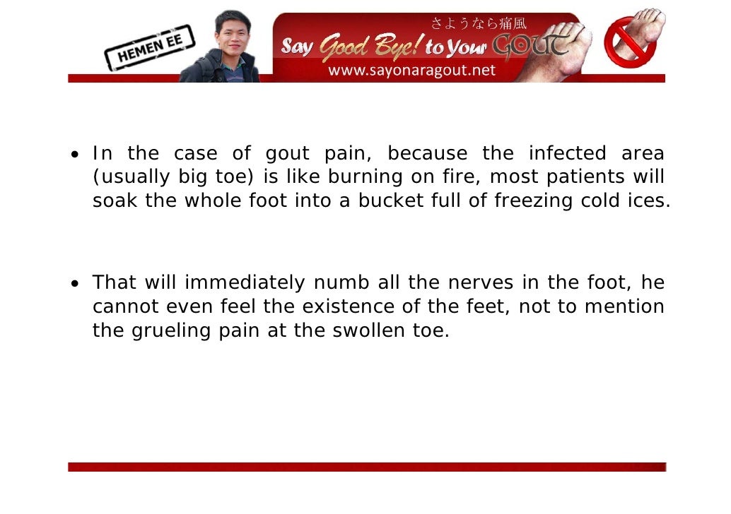 Which is better For Relief of Gout Pain Hot or Cold Soaking