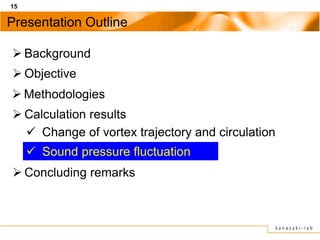 15

Presentation Outline

 Background
 Objective
 Methodologies
 Calculation results
   Change of vortex trajectory a...