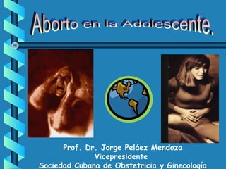Prof. Dr. Jorge Peláez Mendoza 
Vicepresidente 
Sociedad Cubana de Obstetricia y Ginecología 
 