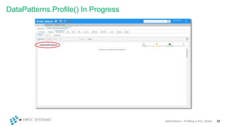 DataPatterns - Profiling in ECL Watch 