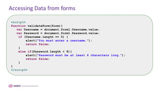 JavaScript - Chapter 14 - Form Handling | PPT