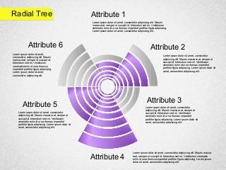 Attribute 1
Attribute 2
Attribute 3
Attribute 4
Attribute 5
Attribute 6
Lorem ipsum dolor sit amet, consectetur adipiscing elit. Mauris
massa erat, semper ut suscipit id, bibendum sed mi. Vestibulum
venenatis enim id urna rhoncus imperdiet porttitor ligula adipiscing.
Lorem ipsum dolor sit amet, consectetur adipiscing elit.
Lorem ipsum dolor sit amet, consectetur
adipiscing elit. Mauris massa erat, semper ut
suscipit id, bibendum sed mi. Vestibulum
venenatis enim id urna rhoncus imperdiet
porttitor ligula adipiscing. Lorem ipsum dolor sit
amet, consectetur adipiscing elit.
Lorem ipsum dolor sit amet, consectetur
adipiscing elit. Mauris massa erat, semper ut
suscipit id, bibendum sed mi. Vestibulum
venenatis enim id urna rhoncus imperdiet
porttitor ligula adipiscing. Lorem ipsum dolor sit
amet, consectetur adipiscing elit.
Lorem ipsum dolor sit amet, consectetur
adipiscing elit. Mauris massa erat, semper ut
suscipit id, bibendum sed mi. Vestibulum
venenatis enim id urna rhoncus imperdiet
porttitor ligula adipiscing. Lorem ipsum dolor sit
amet, consectetur adipiscing elit.
Lorem ipsum dolor sit amet,
consectetur adipiscing elit. Mauris
massa erat, semper ut suscipit id,
bibendum sed mi. Vestibulum
venenatis enim id urna rhoncus
imperdiet porttitor ligula adipiscing.
Lorem ipsum dolor sit amet,
consectetur adipiscing elit.
Lorem ipsum dolor sit amet, consectetur adipiscing elit. Mauris massa
erat, semper ut suscipit id, bibendum sed mi. Vestibulum venenatis
enim id urna rhoncus imperdiet porttitor ligula adipiscing. Lorem ipsum
dolor sit amet, consectetur adipiscing elit.
Radial Tree
 