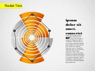 Lorem ipsum dolor sit amet,
consectetur adipiscing elit.
Mauris massa erat, semper ut
suscipit id, bibendum sed mi.
Vestibulum venenatis enim id
urna rhoncus imperdiet porttitor
ligula adipiscing. Lorem massa
erat, semper ut suscipit id,
bibendum sed mi. Vestibulum
venenatis enim id urna rhoncus
imperdiet porttitor ligula
adipiscing. Lorem ipsum dolor
sit amet, consectetur adipiscing
elit. Mauris massa erat, semper
ut suscipit id, bibendum sed mi.
Vestibulum venenatis enim id
urna rhoncus imperdiet porttitor
ligula adipiscing.
ipsum
dolor sit
amet,
consectet
ur
Radial Tree
 