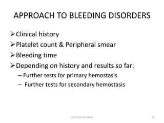 pathological approach to bleeding disorders | PPTX