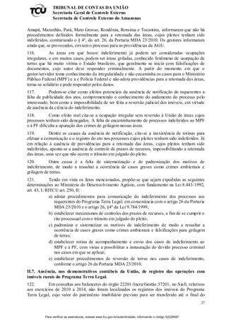 27
TRIBUNAL DE CONTAS DA UNIÃO
Secretaria Geral de Controle Externo
Secretaria de Controle Externo do Amazonas
Amapá, Mara...