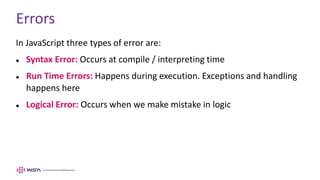 Errors, Exceptions, and Debugging: JavaScript Tutorial 