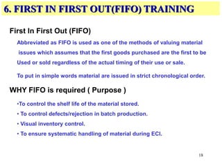Fifo Procedures.pdf 01 5S & FIFO Training for new joiners in induction | PDF