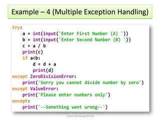 Comprehensive Guide to Exception Handling in Python Programming | PDF