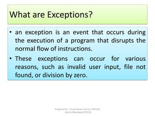 Comprehensive Guide to Exception Handling in Python Programming | PDF