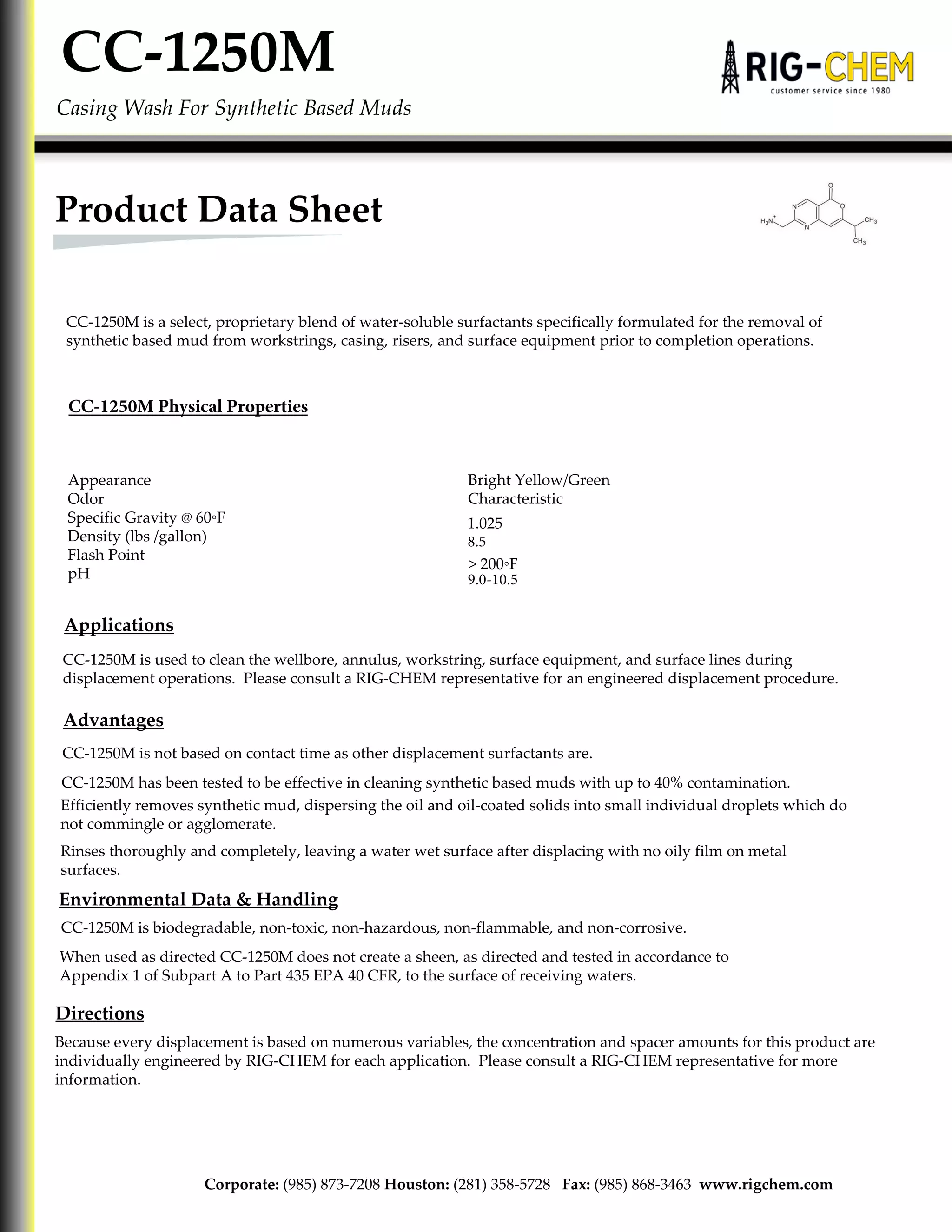 Rig-Chem Products Bulletin | PDF