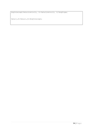 94 | P a g e
AvgIntercept=Data(Limits(1), 2)-Data(Limits(1), 1)*AvgSlope;
Data(:,2)=Data(:,2)-AvgIntercept;
 