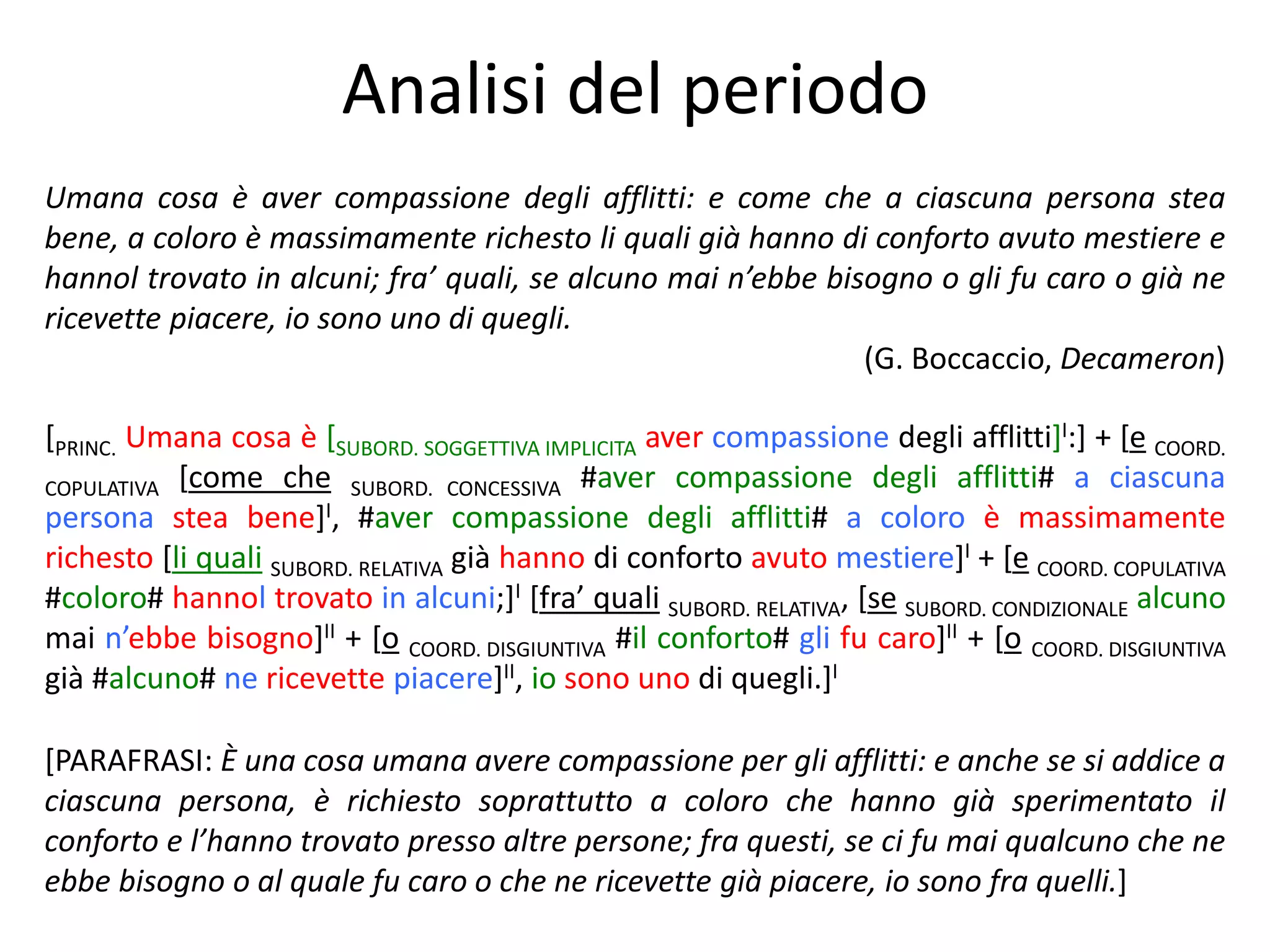 016 Analisi del periodo | PPT