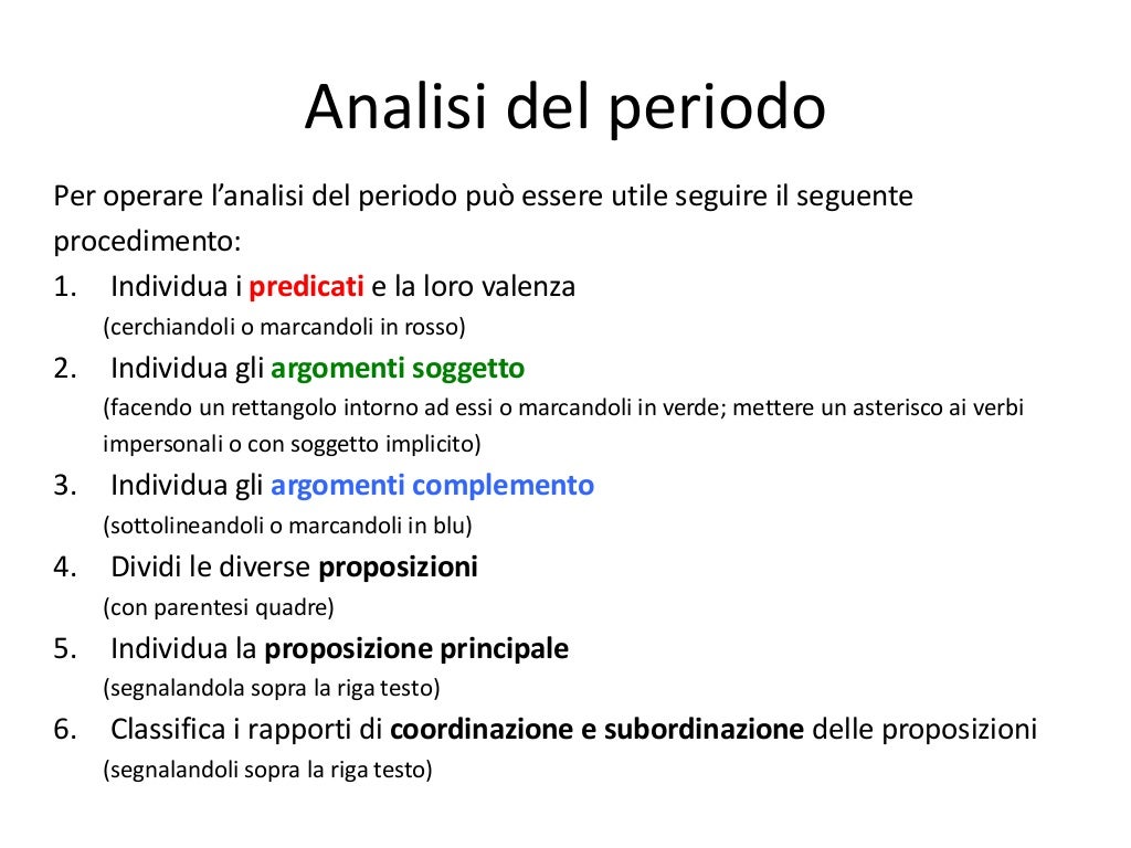 016 Analisi del periodo 016 Analisi del periodo