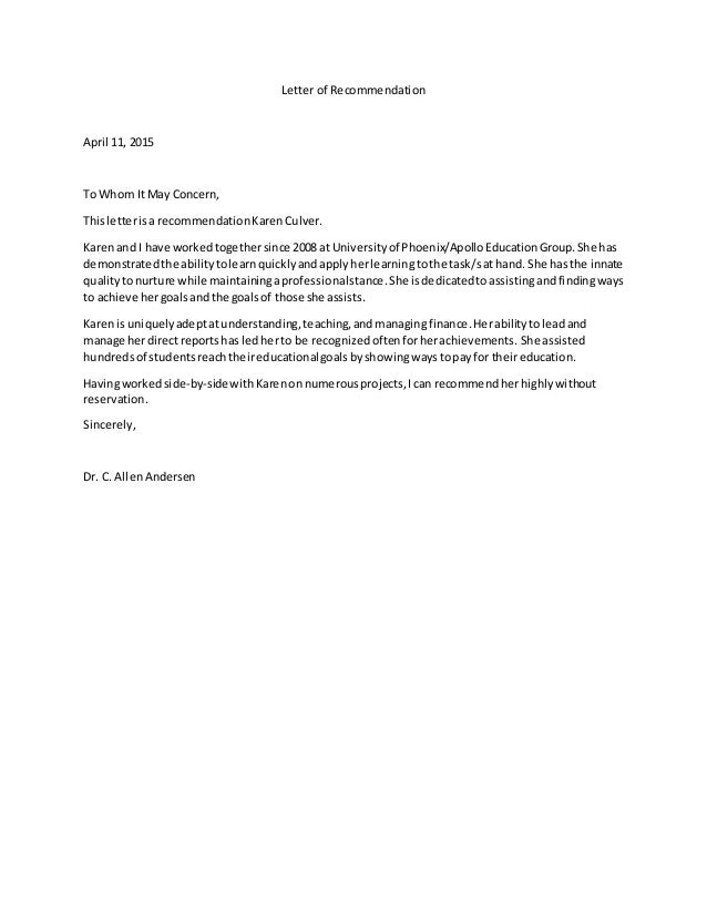 letter of recommendation karen culver 2 docx aa aa letter of recommendation