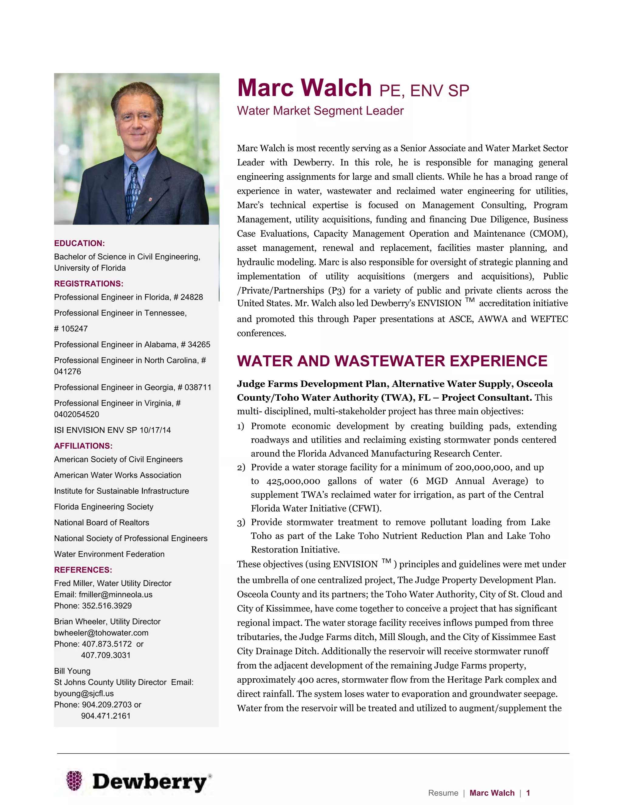 Marc Walch - Master Resume 05 31 16 | PDF