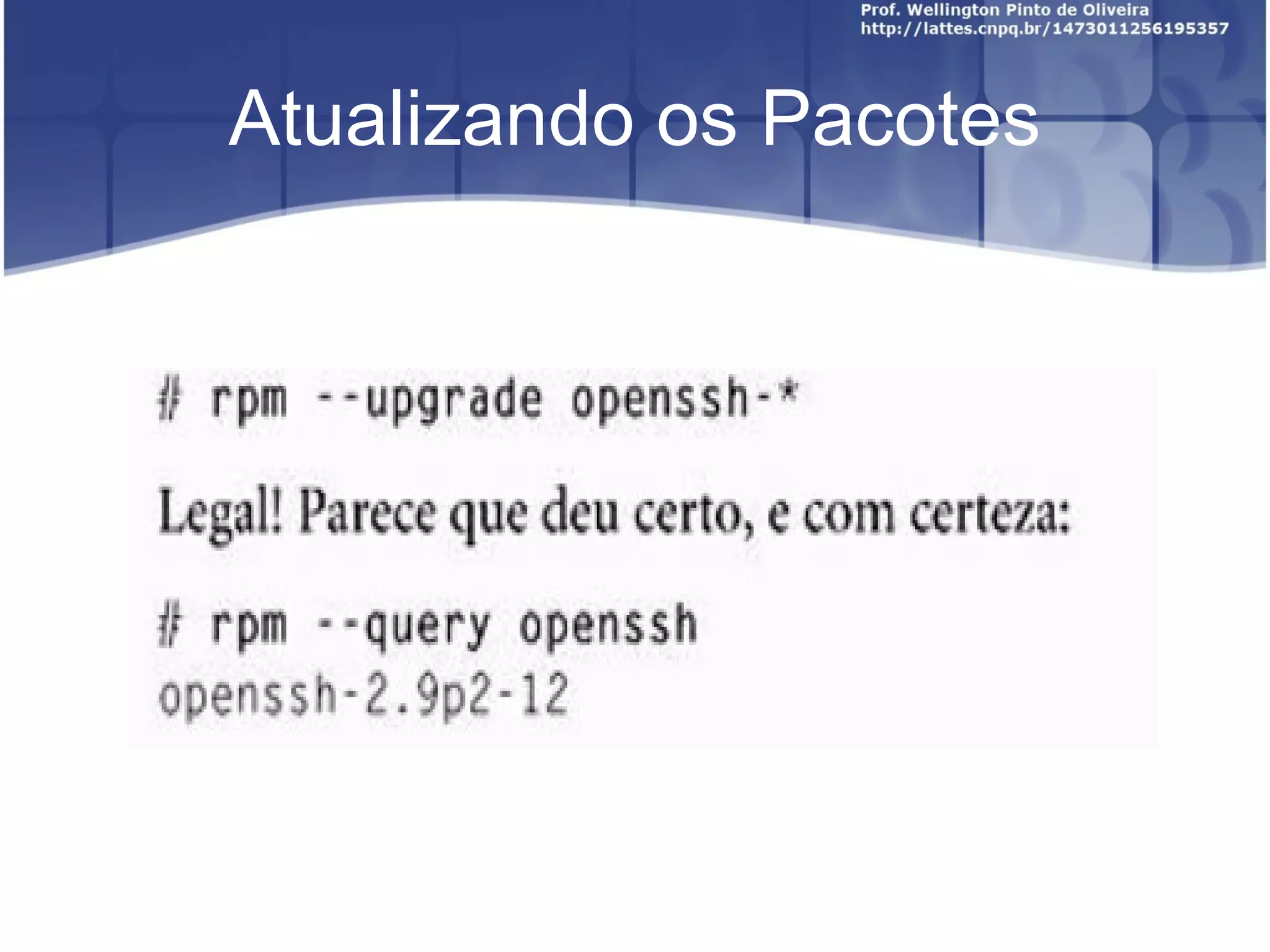 Atualizando os Pacotes
 